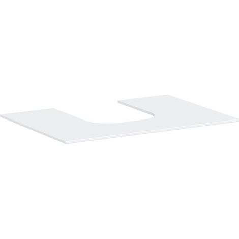 Konsole Xevolos E 780x550mm, mit Auschnitt mittig mattweiß (1/3)