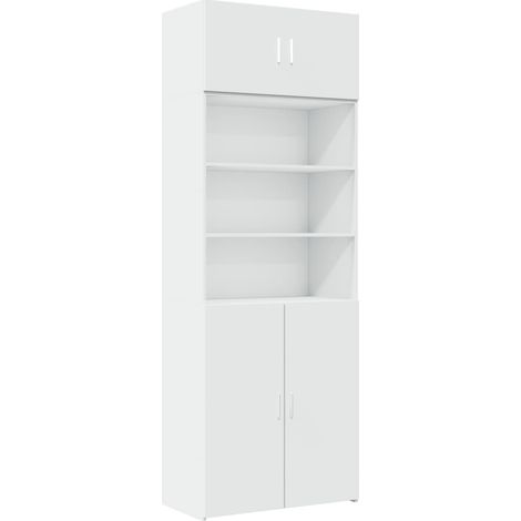 Maison Exclusive - Mobile Portaoggetti Bianco 80x42,5x225 cm in Truciolato