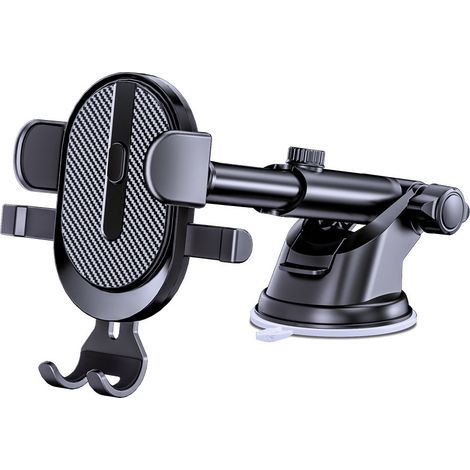 Support Téléphone Voiture - Ventouse Renforcée - Rotation 270° - Compatible 4 À 6 Pouces - Hauteur Réglable Jusqu’à 19,8 Cm - 1 Pièce (1/5)