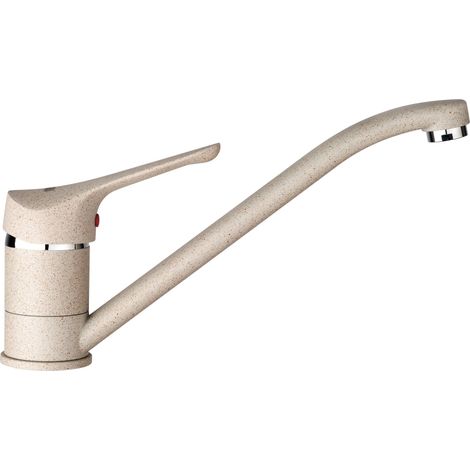 Miscelatore lavello cucina canna bassa girevole 180° in ottone colore granito avena Mamoli Rubinetteria 7075000000OA Granito Avena (1/3)