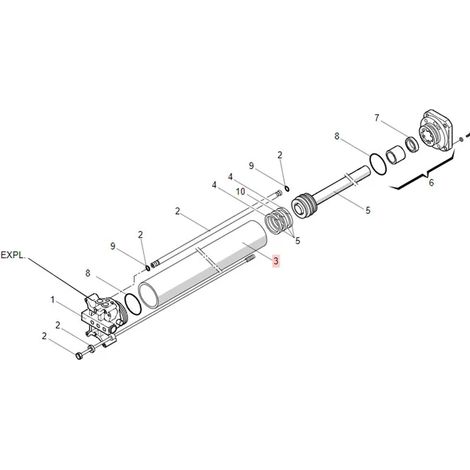Faac – Corps de piston 400/87 LN pour motorisation de portail – Compatible 400 CBAC L et 400 SB L – 7366015 (1/3)