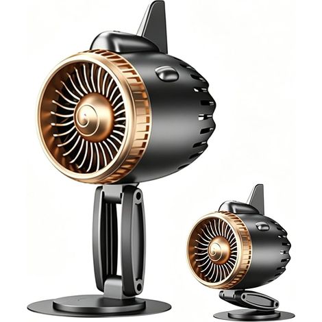 Mini ventilador portátil plegable con motor de avión, 5 velocidades, funcionamiento silencioso, recargable por USB, batería de 2400 mAh, ideal para la oficina, acampadas y viajes. (1/5)