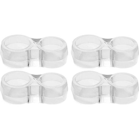 4 Pièces Petit Stop Porte pour Poignées PVC/Bloque Porte en Silicone/Poignée de Porte Non Toxique Transparent (1/4)