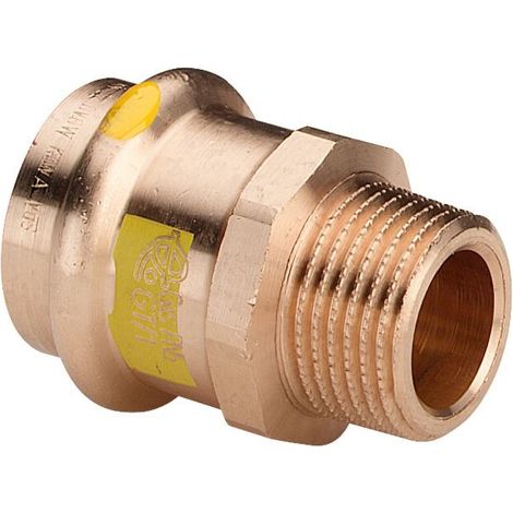 Viega Profipress G pièce de transition 346270 28 mm x R 3/4, bronze, SC-Contur, polygone