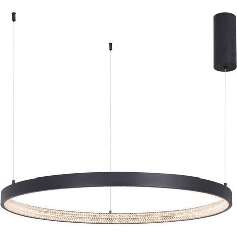 Merano Collins 80cm Plafonnier LED Intégré Dimmable Sandy Noir Aluminium LED 50W 2727Lm 3000K