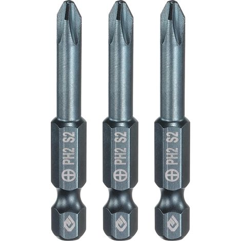 3 Pièce Embout de Tournevis Torx Magnétique, PH2 1/4" Hex Tige 5.0mm Diamètre Tige 50mm Longueur Embout de Vissage Long Hexagonal en Acier S2 pour Retirer les Vis de Fixation (1/5)