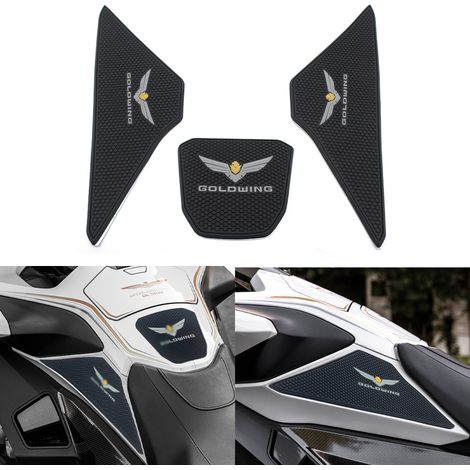 Suitable for Honda Gold Wing GL1800 F6B motorcycles, 2018-2023 models, fuel tank sticker with anti-slip design and fishbone pattern.