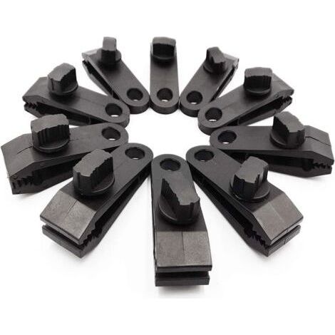 10er-Pack Planenclips, robuste Flügelmuttern – Stabile Zeltclips mit Verriegelung für Planen, Markisen, Campingausrüstung, Wohnwagenmarkisen, Autoabdeckungen und Poolabdeckungen (1/5)