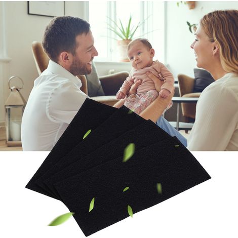 Lot de 4 Filtres Précarbon pour Purificateur Total Holmes - Modèles HAP2400, HAP242, etc - 24.3x10.5 cm (1/5)