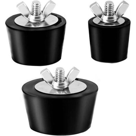 3-Piece Swimming Pool Winterizing Plug, Above Ground Pool Skimmer Plug, In-Ground Pool Return Plug (1", 1.5", 2") (1/4)