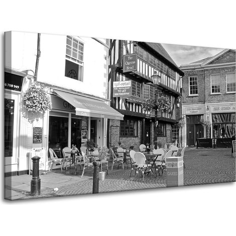 Leinwanddruck Architektur Café 100x60 cm