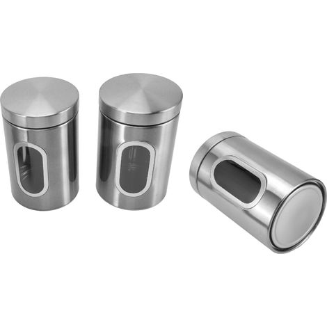 Edelstahl-Vorratsdosen, wiederverwendbar, praktisch, kompakt, robust, tragbar, 3er-Pack (1/5)