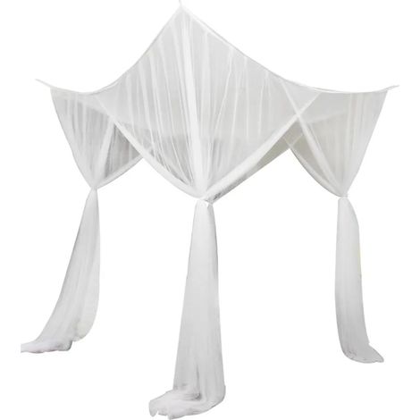 [JAMAIS UTILISÉ]Moustiquaire de lit de chambre universelle sans installation en blanc espace surdimensionné moustiquaire décorative 190x210x240cm (1/5)