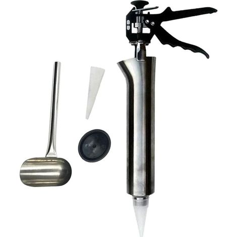 Applicateur Manuel de Joint Mortier, Pistolet à Calfeutrer de Mortier de Pointage avec Buses Remplaçables Machine de Jointoiement de Ciment (Pour fente) (1/5)