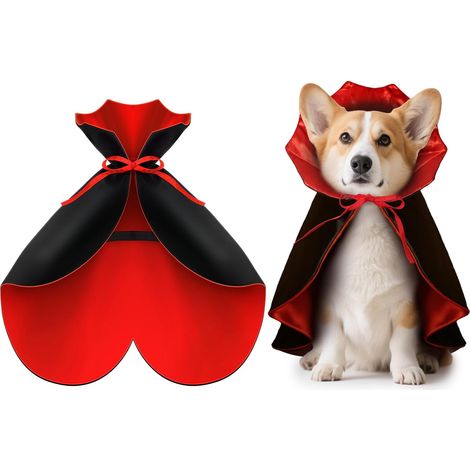 Karneval Hundekostüm Vampir Umhang avec StehkragenM (50 cm) (1/5)