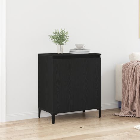 Sideboard Schwarz Eichen-Optik 60 x 35 x 70 cm Holzwerkstoff