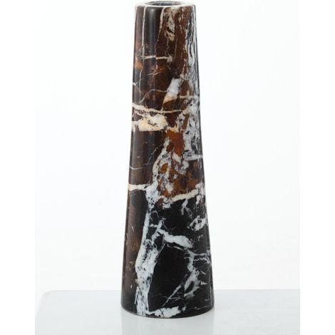 Interiors by Premier Black Marble Tapered Vase,Multi-Functional Large Marble Vase, Easy to Clean Tall Tapered Vase