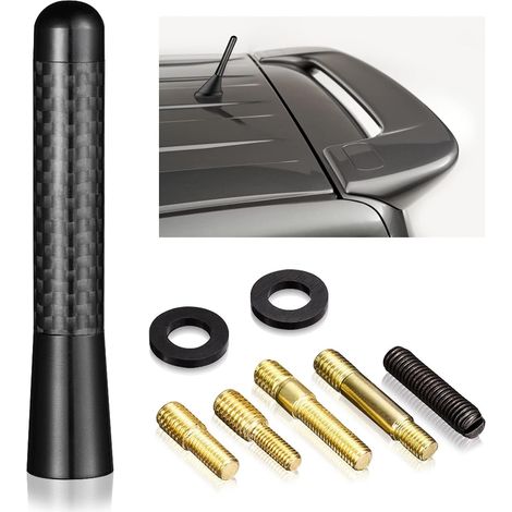 Antenne Voiture Puissante Courte Universelle FM AM Amplifiée 8 cm (1/5)