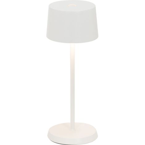 Zafferano OLIVIA PRO MICRO Lampada a led da tavolo Bianca ricaricabile e dimmerabile (1/4)