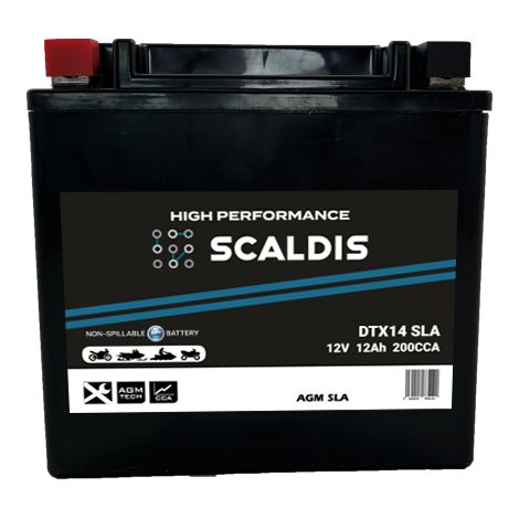 Batterie moto SCALDIS HP YTX14-BS 12V 12AH 200A (1/2)