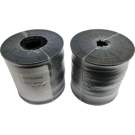 Electric Fence Tape Poly Fencing 12MM x 200M X2 (Electrified Polytape Horse Paddock Green) (1/5)