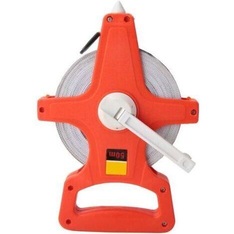 Mètre Ruban 50 M d'Arpenteur Décametre en fibre de Verre 50 M Flexométre Professionnel. (1/4)