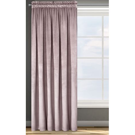 Eurofirany ROSA Tenda in Velluto con Fettuccia Arricciatenda - 1 Unità, Soffice, Pannello, Drappo Classico, Glamour, Elegante, Soggiorno, Camera da Letto, 290 g/m2, 140x270 cm, Rosa Cipria