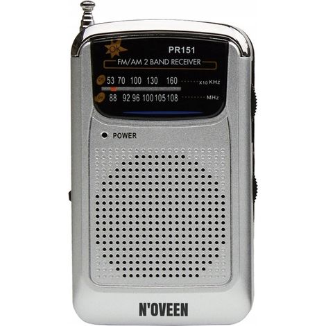 Petite radio FM de poche portable, alimentée par piles (1/3)