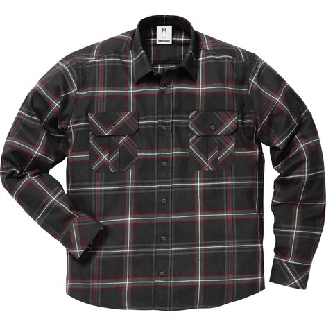 FRISTADS 104986-940 Flanellhemd Langarm 7421 MSF Gr.XS Schwarz