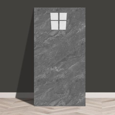 Papier peint gris imperméable effet marbre, lot de 10, 30 x 60 cm, autocollant A (1/5)