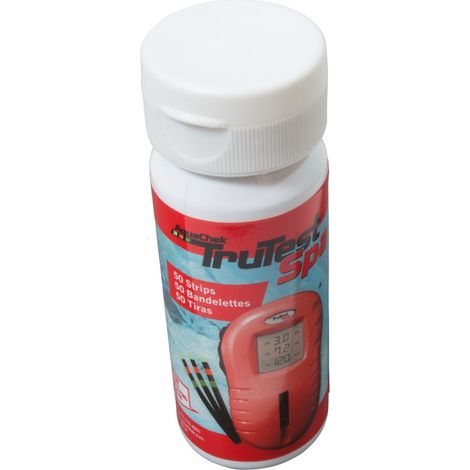 Recharge de 50 bandelettes pour testeur électronique TruTest – Analyse pH, chlore, brome, TAC – Pour spa – Aquachek