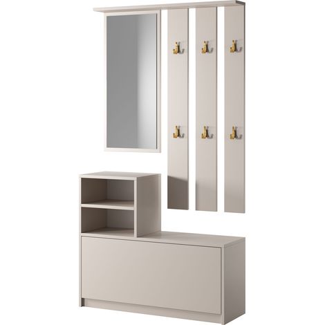 Selsey YESFIR -Set da ingresso con specchio - 85 cm - cashmere