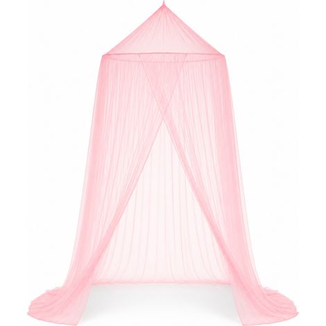 Moustiquaire Baldaquin sans Installation pour Lit Rose 1,8 m (1/5)