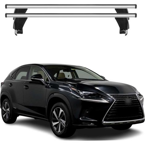 OMAC Dachträger Querträger Alu für Lexus NX I 2015-2021 – Abschließbar – T-Nut – City-Crash-getestet – Max. 50 kg Silber (1/5)