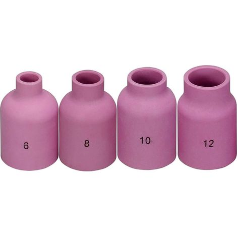 Buses en Alumine à Grand Diamètre pour Lentille Gaz TIG 57N75 (6 - Ø19,5 mm) 57N74 (8) 53N87 (12 - Ø19,5 mm) 53N88 (10 - Ø16,0 mm) Compatibles Torches SR/WP-9/17/18/20/26 (1/5)