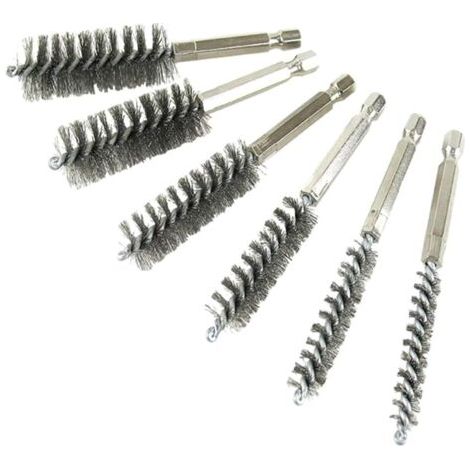 BUNTHAUS Stück Drahtbürsten, Drahtbürste für Bohrer, Edelstahl-Lochbürste, Reinigungsbürste zum Entfernen alter Farbe und Rost (0,8 cm, 1 cm, 1,2 cm, 1,5 cm, 1,7 cm, 1,9 cm) (1/5)