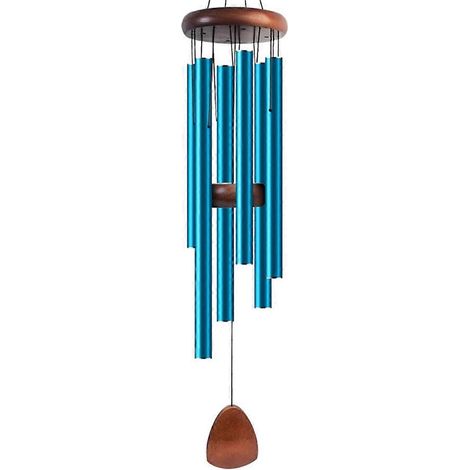 Blaues Metall-Windspiel, Aluminium-Windglocke, Heimdekoration