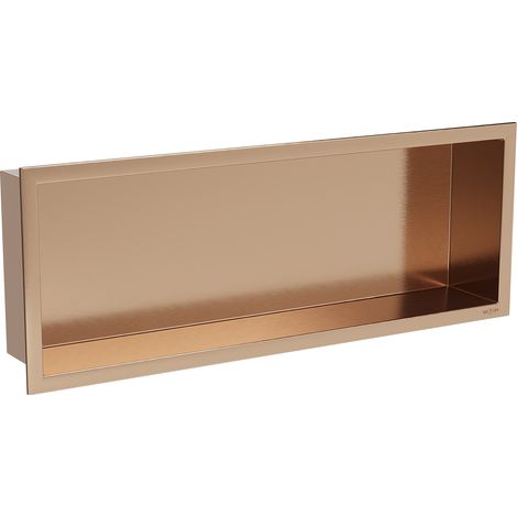 Mexen X-Wall-R Einbauwandregal mit Rahmen 60 x 20 cm, gebürstetes Kupfer - 19C0602010 (1/5)