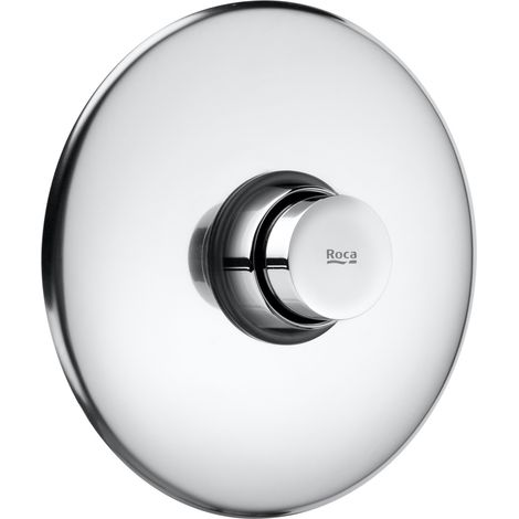 Grifo de paso recto temporizado para ducha con rosetón INSTANT - ROCA