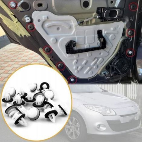 Kit de rivets fixation porte voiture - - BMW E46/E53/E90 - 100 pcs - Résistant à la corrosion - Avec outils (1/5)