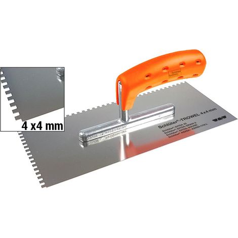 Peigne cranté pour collage efficace – Denture 4 x 4 mm – Manche ergonomique pour confort – Compatible avec Schlüter-DITRA et KERDI