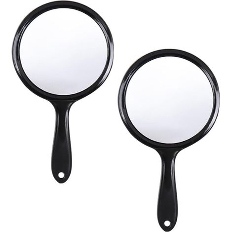 2pièces Miroir De Maquillage à Main De Miroir Cosmétique Portable pour Usage Domestique pour Salle De Bain Et Bureau