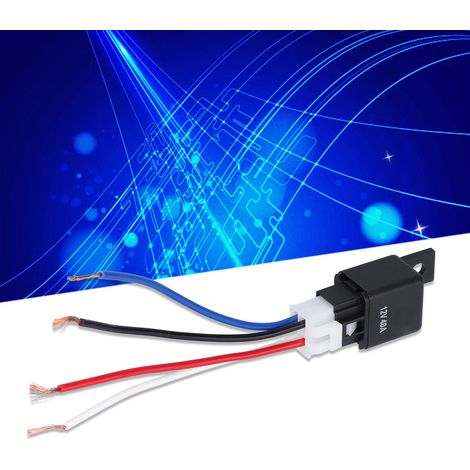 Relais Étanche 4 Broches Nylon Cuivre Étamé avec Harnais pour Équipement Automobile 12V 40A (1/5)