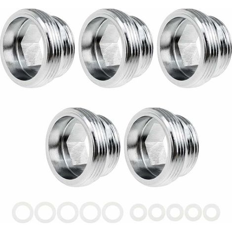 pièces Adaptateur de Robinet en Métal Cuisine 18 mm Male à 22 mm Male Robinet Aérateur Connecteur Laiton Joints de Filetage Extérieur pour Filtre à Eau Robinet Femelle (1/5)