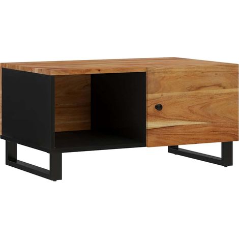 Table basse de salon, Table Café, 80x50x40 cm Bois d'acacia solide et d'ingénierie OIB3835E (1/5)