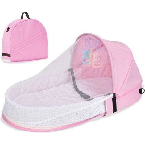 Moustiquaire Pour Bébé - Lit Pliable Portable Avec Sac À Dos - Protection Contre Moustiques Et Soleil - Pour Extérieur Intérieur - 0 À 12 Mois (1/5)