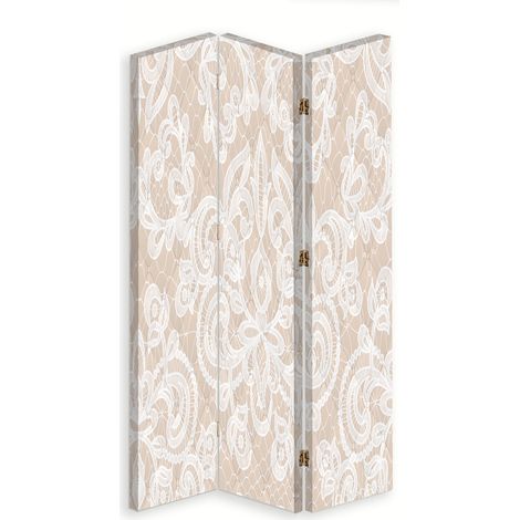 Paravento bilaterale 360, Beige elegante - 110x170 (1/5)
