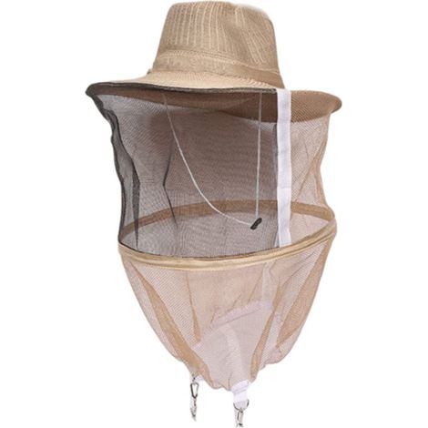 Chapeau d'apiculture, chapeau d'apiculture avec voile anti-moustique chapeau apiculteur face masque masque matériel d'équipement apiculteur (1/5)