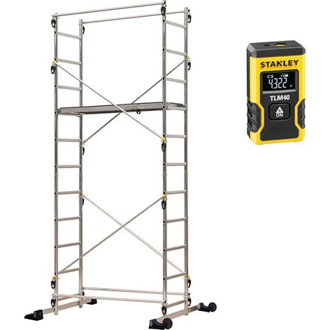 Matisère – Échafaudage domestique 4.35m – Télémètre laser 12m IP54 – Montage rapide – 238703LASER (1/5)