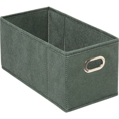 Boîte de rangement tissu Vert Kaki 15 x 31 x 15 cm - Five (1/4)
